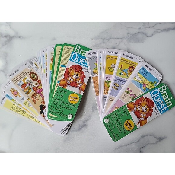 Brain Quest Ages 5-6 Kindergarten Set of Cards 300 Questions Answers 3rd Edition - Picture 2 of 10